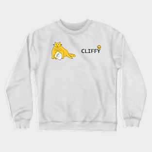 Cliffy Cuddly Cat Essential Worker Rainbow Crewneck Sweatshirt